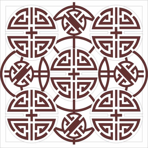 طرح برش لیزری اتاق نشیمن جلی گلدار پانل - laser cut living room jali floral seamless panel - برای دستگاه CNC چوب و لیزر (سی ان سی)