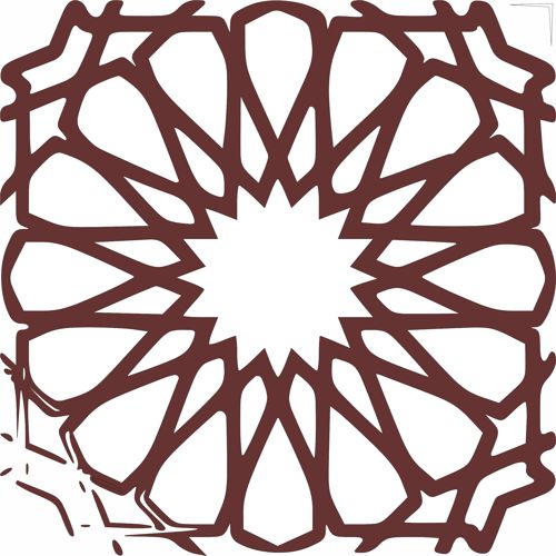 طرح برش لیزری اتاق نشیمن جلی جداکننده الگوی یکپارچه - laser cut living room jali separator seamless pattern - برای دستگاه CNC چوب و لیزر (سی ان سی)