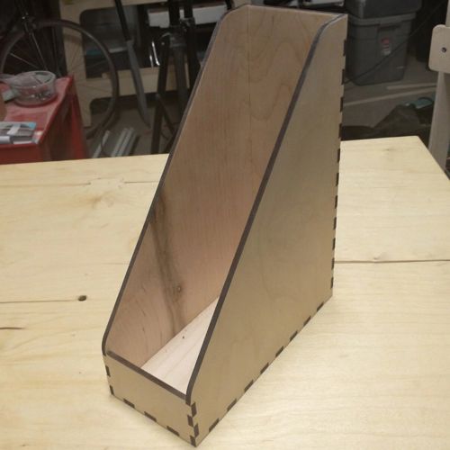 طرح برش لیزری مجله فایل نگهدارنده جعبه سازماندهنده - laser cut magazine file holder organizer box - برای دستگاه CNC چوب و لیزر (سی ان سی)