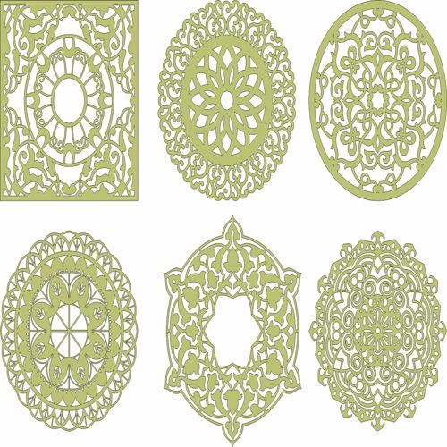 طرح تزئینات ماندالا برش لیزری زیورآلات - laser cut mandala decorations ornament ve - برای دستگاه CNC چوب و لیزر (سی ان سی)