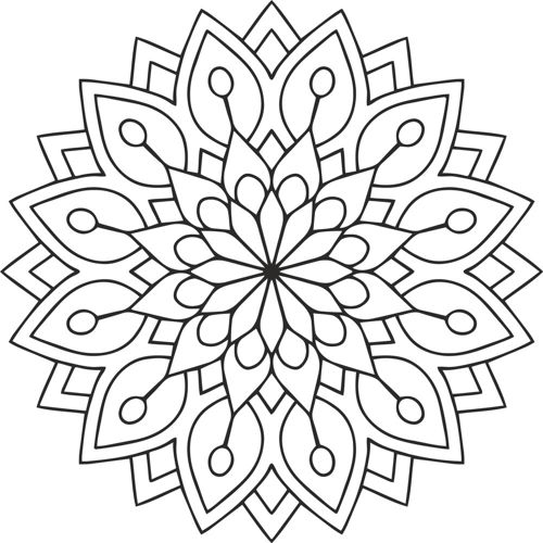طرح برش لیزری ماندالا از گل - laser cut mandala des flower ve - برای دستگاه CNC چوب و لیزر (سی ان سی)