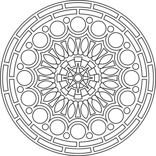 طرح برش لیزری ماندالا دور - laser cut mandala des round ve - برای دستگاه CNC چوب و لیزر (سی ان سی)