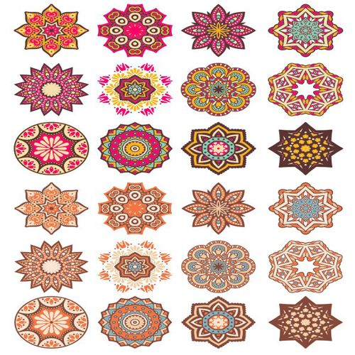 طرح ماندالا برش با لیزر طرح دور تزئین هنر - laser cut mandala doodle round ornament art ve - برای دستگاه CNC چوب و لیزر (سی ان سی)
