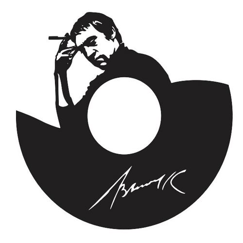 طرح ساعت دیواری وینیل برش لیزری مردانه قاب - laser cut man vinyl wall clock ve - برای دستگاه CNC چوب و لیزر (سی ان سی)