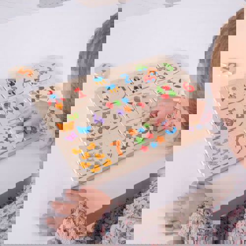 طرح برش لیزری تطبیق تصویر و عدد پازل - laser cut matching picture and number puzzle ve - برای دستگاه CNC چوب و لیزر (سی ان سی)