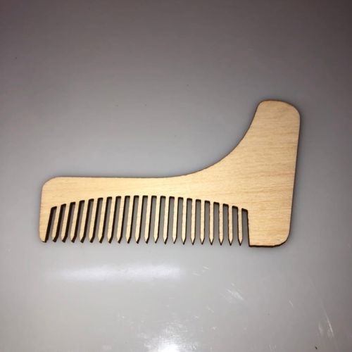طرح برش لیزری ریش مردانه فرم دهنده مدل دهنده شانه - laser cut men beard shaping styling comb ve - برای دستگاه CNC چوب و لیزر (سی ان سی)