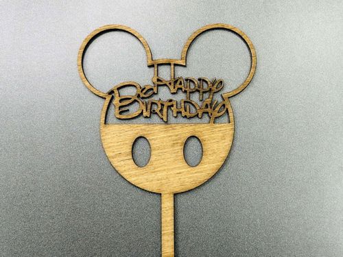 طرح برش لیزری میکی موس کیک روی - laser cut mickey mouse cake topper ve - برای دستگاه CNC چوب و لیزر (سی ان سی)