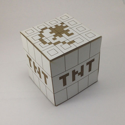 طرح برش لیزری ماینکرافت کارت استوک بلوک - laser cut minecraft cardstock block ve - برای دستگاه CNC چوب و لیزر (سی ان سی)