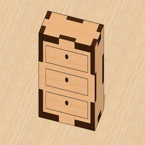 طرح طراحی کابینت مینیاتوری با برش لیزری - laser cut miniature cabinet design ve - برای دستگاه CNC چوب و لیزر (سی ان سی)