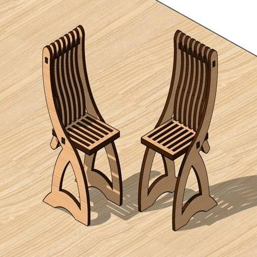 طرح صندلی فانتزی مینیاتوری برش لیزری کودکان اسباب بازی - laser cut miniature fancy chair kids toy - برای دستگاه CNC چوب و لیزر (سی ان سی)