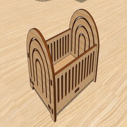 طرح مبلمان تخت مینیاتوری برش لیزری برای خانه عروسکی - laser cut miniature furniture bed toy for dollhouse ve - برای دستگاه CNC چوب و لیزر (سی ان سی)