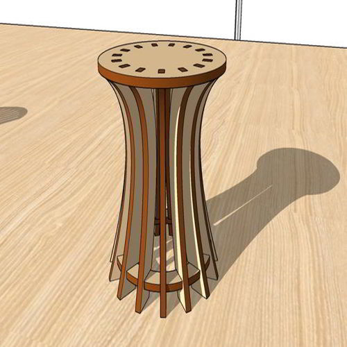 طرح میز مبلمان مینیاتوری برش لیزری دی آی سه بعدی مبلمان خانه عروسکی وی ای - laser cut miniature furniture table diy 3d dollhouse furniture ve - برای دستگاه CNC چوب و لیزر (سی ان سی)