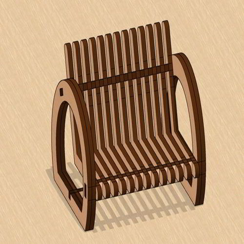 طرح مبل پارامتری برش لیزری پارامتریک - laser cut miniature parametric sofa chair - برای دستگاه CNC چوب و لیزر (سی ان سی)