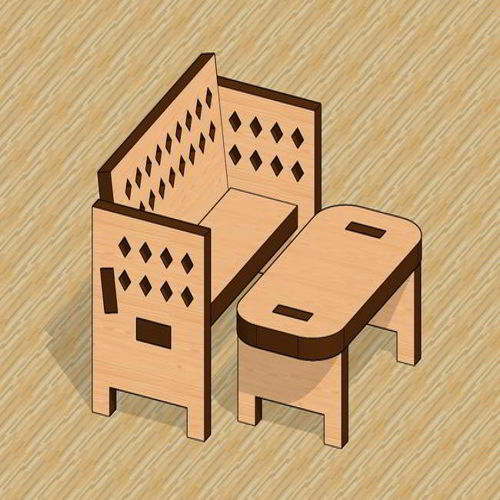 طرح میز مبل صندلی مینیاتوری برش لیزری فایل - laser cut miniature sofa chair table - برای دستگاه CNC چوب و لیزر (سی ان سی)