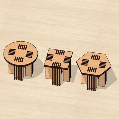 طرح میزهای مینیاتوری برش لیزری مجموعه کودکان اسباب بازی - laser cut miniature tables set kids toy ve - برای دستگاه CNC چوب و لیزر (سی ان سی)
