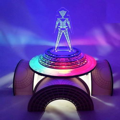 طرح برش لیزری مینی مرد LED 3D لامپ - laser cut mini man led 3d lamp ve - برای دستگاه CNC چوب و لیزر (سی ان سی)
