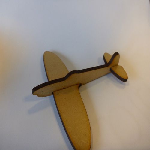 طرح برش لیزری مینی اسپیت‌فایر جنگنده هواپیمای نیاز به تعمیر - laser cut mini spitfire fighter aircraft - برای دستگاه CNC چوب و لیزر (سی ان سی)