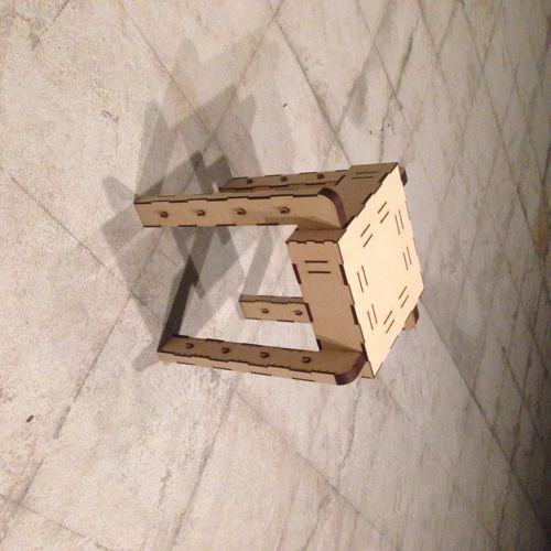 طرح چهارپایه مینی چوبی برش لیزری mdf mm - laser cut mini stacking stool mdf 2 5mm - برای دستگاه CNC چوب و لیزر (سی ان سی)