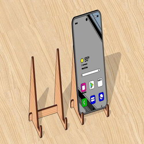طرح نگهدارنده موبایل برش لیزری پایه گوشی قاب - laser cut mobile holder phone stand ve - برای دستگاه CNC چوب و لیزر (سی ان سی)