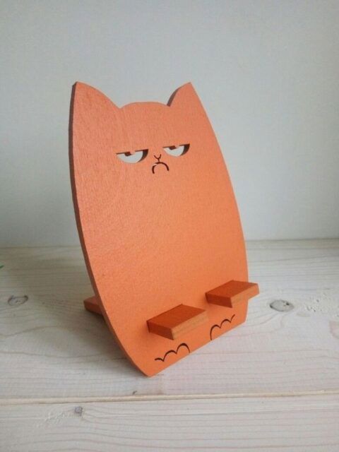 طرح پایه نگهدارنده گوشی همراه برش لیزری - laser cut mobile phone stand holder ve - برای دستگاه CNC چوب و لیزر (سی ان سی)