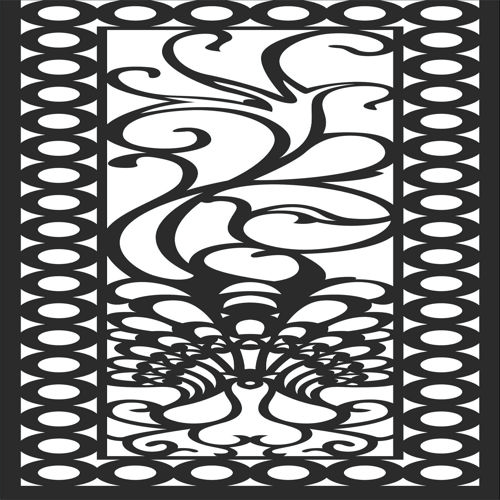 طرح برش لیزری مدرن پانل جداکننده اتاق شبکه درز - laser cut modern panel room divider lattice seamless - برای دستگاه CNC چوب و لیزر (سی ان سی)
