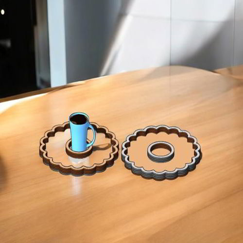 طرح سینی مدرن برش لیزری برای بشقاب میان وعده دسر - laser cut modern tray for snack dessert platters ve - برای دستگاه CNC چوب و لیزر (سی ان سی)
