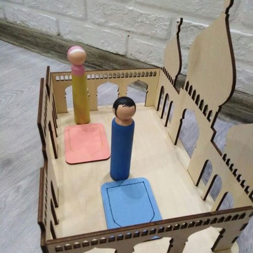 طرح laser-cut-mosque-toy-masjid-playhouse-muslim-kids-learn-prayer-salah-kids-islamic-toy-ve