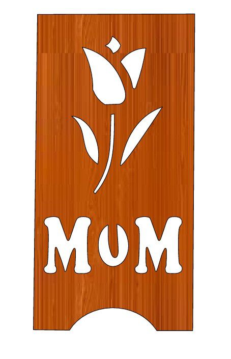 طرح برش لیزری روز مادر برچسب چوبی - laser cut mothers day wooden tag ve - برای دستگاه CNC چوب و لیزر (سی ان سی)