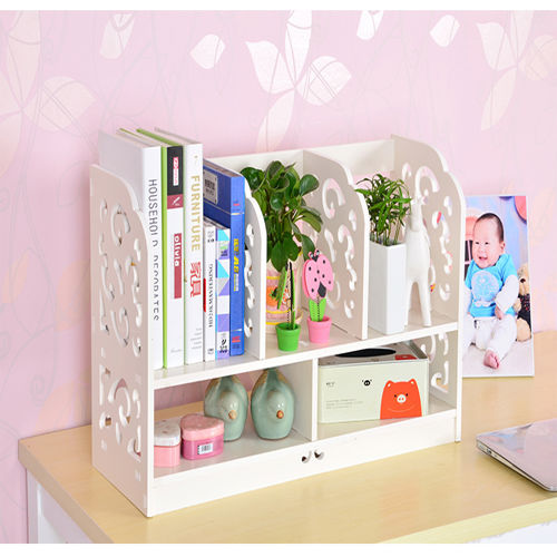 طرح قفسه کتاب چند منظوره رومیزی برش لیزری - laser cut multifunction desktop storage rack bookcase shelf - برای دستگاه CNC چوب و لیزر (سی ان سی)