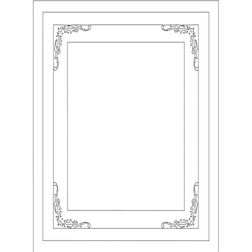 طرح قاب عکس برش لیزری نقاشی طرح کلی - laser cut mural outline photo frame - برای دستگاه CNC چوب و لیزر (سی ان سی)