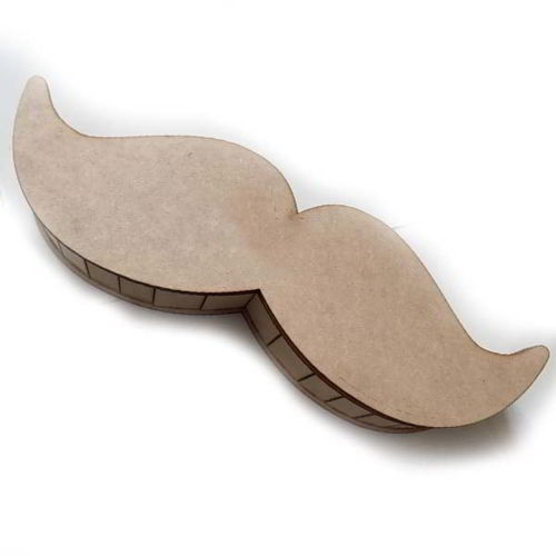 طرح جعبه سبیل برش لیزری جعبه کادو چوبی جعبه کادو شکلات برای تولد - laser cut mustache box wooden gift box chocolate gift box for birthday - برای دستگاه CNC چوب و لیزر (سی ان سی)