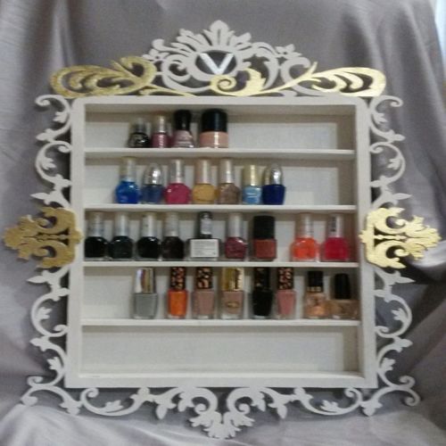 طرح برش لیزری لاک ناخن قفسه لاک ناخن قفسه - laser cut nail polish rack nail polish shelf ve - برای دستگاه CNC چوب و لیزر (سی ان سی)