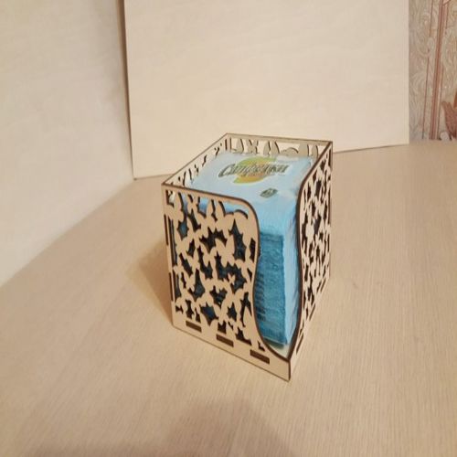 طرح جعبه دستمال کاغذی برش لیزری - laser cut napkin box - برای دستگاه CNC چوب و لیزر (سی ان سی)