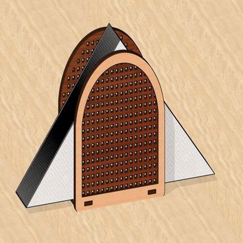 طرح جای دستمال کاغذی برش لیزری میلی‌متری - laser cut napkin holder 3mm ve - برای دستگاه CNC چوب و لیزر (سی ان سی)