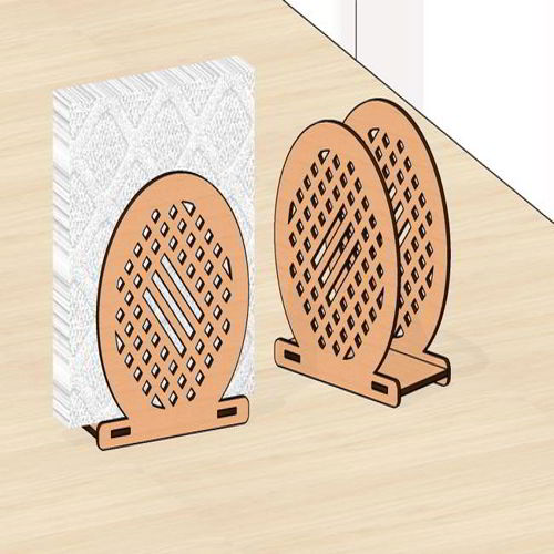 طرح برش لیزری جای دستمال نیاز - laser cut napkin holder - برای دستگاه CNC چوب و لیزر (سی ان سی)