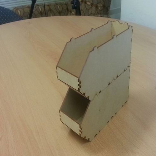 طرح جعبه‌های باریک و قابل چیدن با برش لیزری () - laser cut narrow stackable boxes - برای دستگاه CNC چوب و لیزر (سی ان سی)