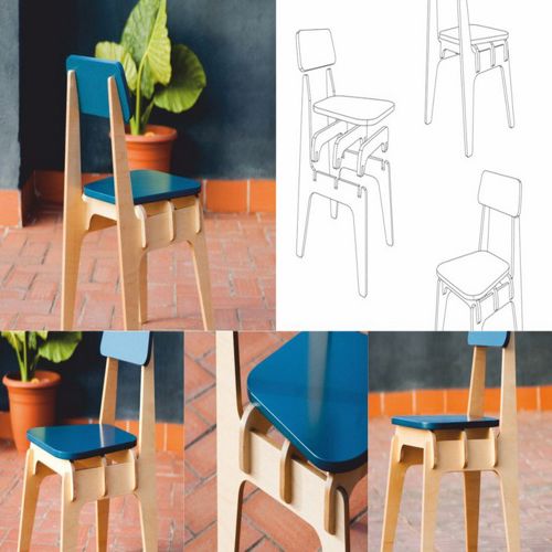 طرح برش لیزری سال نو دکوراسیون مبلمان صندلی - laser cut new year decor furniture chair ve - برای دستگاه CNC چوب و لیزر (سی ان سی)