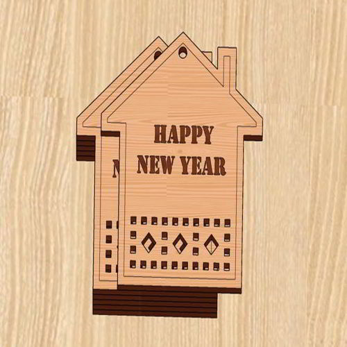 طرح برش لیزری برچسب هدیه سال نو - laser cut new year gift tag ve - برای دستگاه CNC چوب و لیزر (سی ان سی)