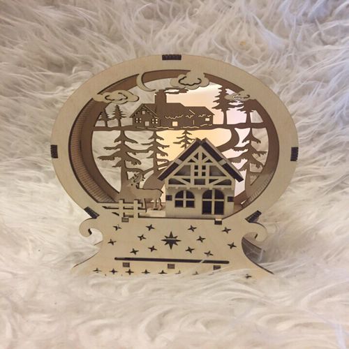 طرح چراغ سال نو برش لیزری - laser cut new year lamp ve - برای دستگاه CNC چوب و لیزر (سی ان سی)