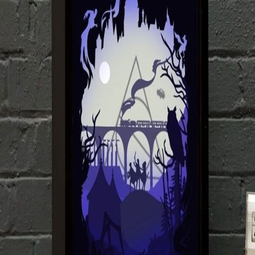 طرح چراغ قوه برش لیزری هری پاتر مدل harry potter lamp decor - laser cut nighlamp harry potter lamp decor - برای دستگاه CNC چوب و لیزر (سی ان سی)