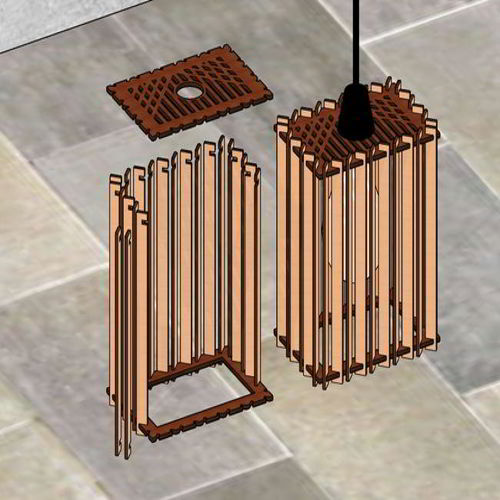 طرح چراغ خواب برش لیزری لامپ آویز نور - laser cut nightlight lamp hanging light - برای دستگاه CNC چوب و لیزر (سی ان سی)