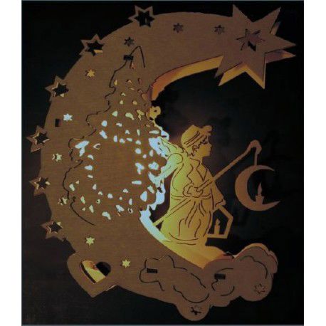 طرح قالب لامپ شب برش لیزری لایه - laser cut night light moon lamp template ve - برای دستگاه CNC چوب و لیزر (سی ان سی)