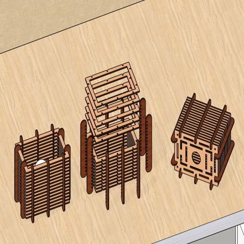 طرح چراغ خواب برش لیزری لامپ رومیزی - laser cut nightlight table lamp ve - برای دستگاه CNC چوب و لیزر (سی ان سی)