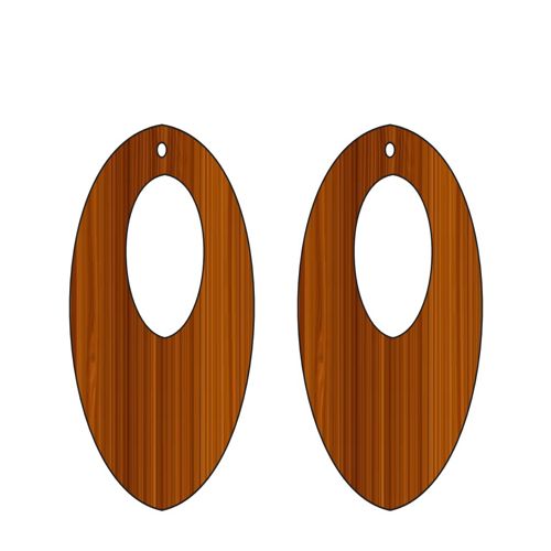 طرح گوشواره‌های بیضی شکل برش لیزری قالب‌های جواهرات برش چوب - laser cut oval shaped earrings set jewelry templates wood cutout ve - برای دستگاه CNC چوب و لیزر (سی ان سی)