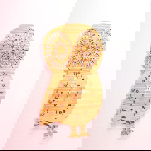 طرح ساعت جغد برش شده با لیزر - laser cut owl clock ve - برای دستگاه CNC چوب و لیزر (سی ان سی)