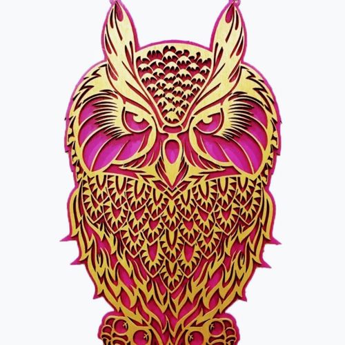 طرح برش لیزری جغد لیزر - laser cut owl - برای دستگاه CNC چوب و لیزر (سی ان سی)