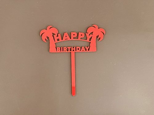 طرح برش لیزری کیک نخل درختی - laser cut palm tree cake topper ve - برای دستگاه CNC چوب و لیزر (سی ان سی)