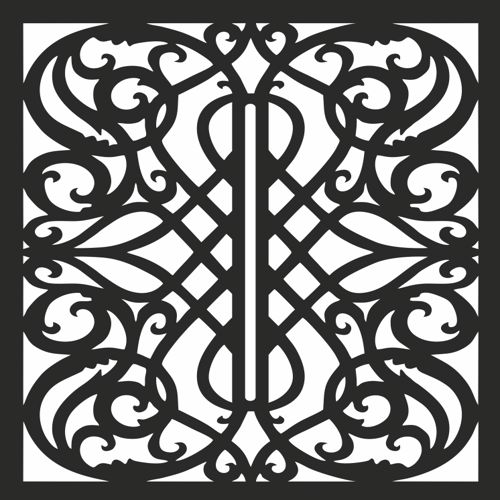 طرح برش پانل الگو لیزری - laser cut panel pattern - برای دستگاه CNC چوب و لیزر (سی ان سی)