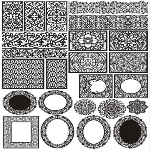 طرح پانل‌های برش لیزری تزئینی الگو - laser cut panels decorative pattern ve - برای دستگاه CNC چوب و لیزر (سی ان سی)