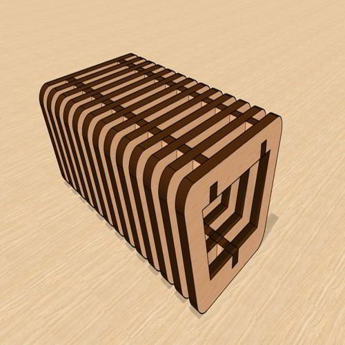 طرح میز پارامتری برش لیزری - laser cut parametric miniature table ve - برای دستگاه CNC چوب و لیزر (سی ان سی)